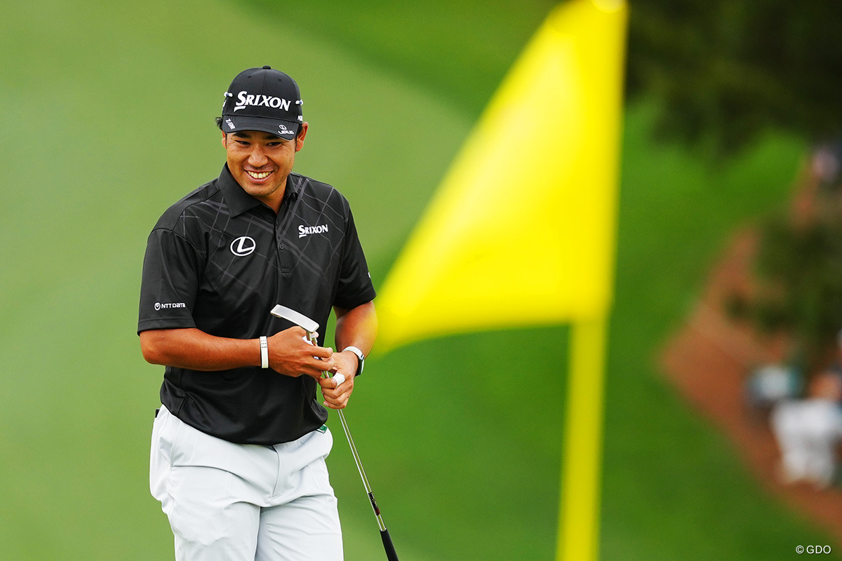 松山英樹がオーガスタで調整開始 練習グリーンで使うアライメントスティックの狙いは