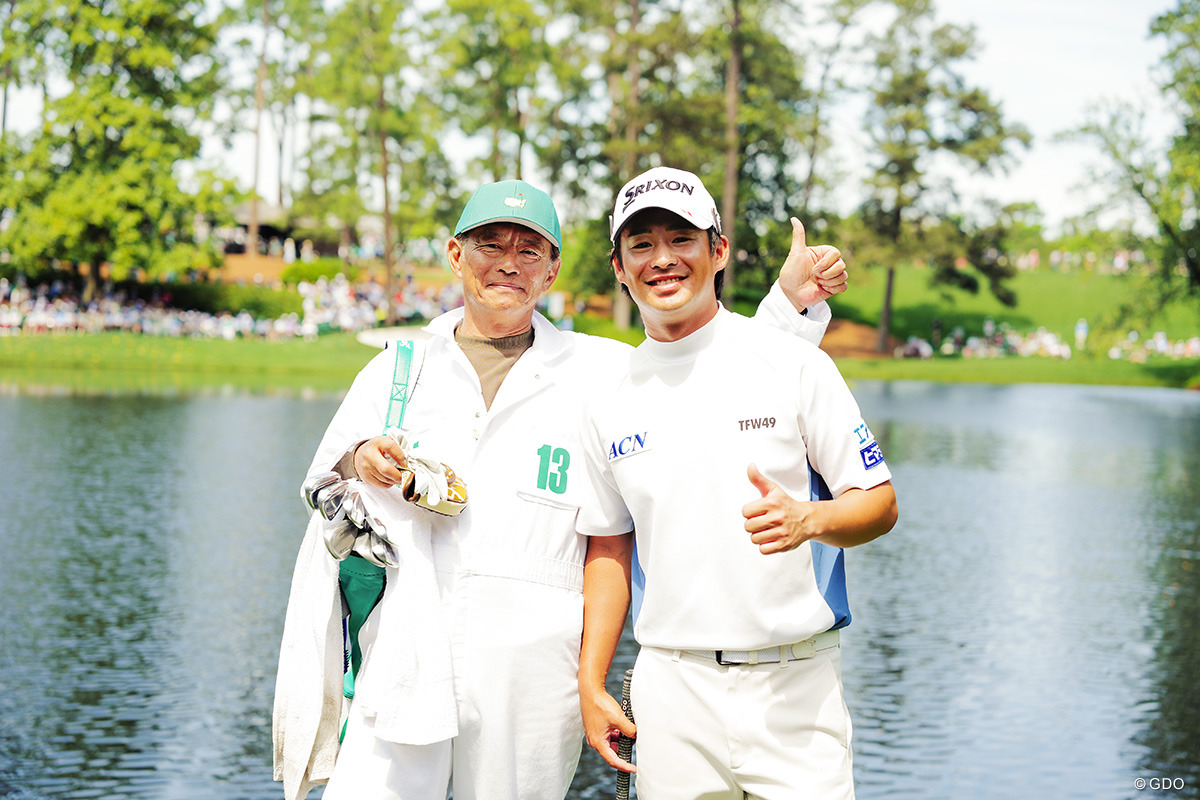 「最初で最後の親孝行」片岡尚之は父と出場／マスターズパー3コンテスト写真集