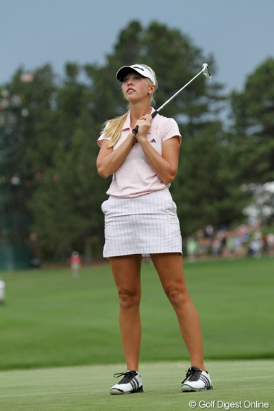 2011年 全米女子オープン 2日目 ジェシカ・コルダ 最近はミニスカートを着用する若手が増えたと実感