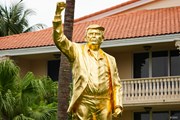 2026年 キャデラック選手権 事前 ドナルド・トランプの像