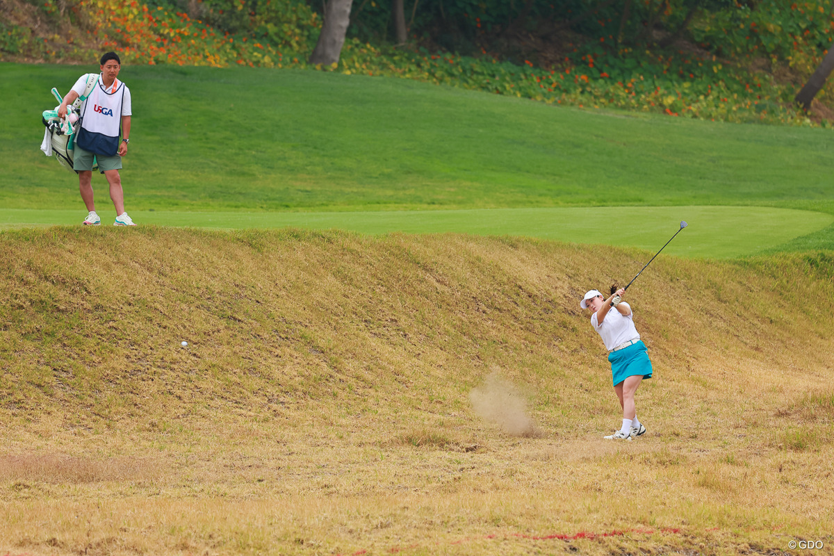 Hole8のフェアウェイには谷があるよ 2026年 全米女子オープン presented by アライ 初日 後藤未有