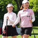 古江彩佳&西村優菜が1打差2位で週末へ 岩井ツインズは4位 渋野&勝は16位