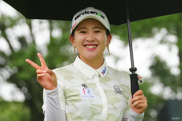 2026年 アース・モンダミンカップ 最終日 永井花奈 カメラに向かって満面の笑み