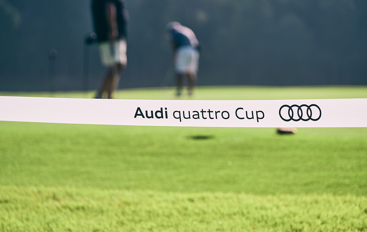 audiクワトロカップ 1991年にスタートしたAudi quattro Cupは、世界38以上の国・地域で開催される世界最大級のアマチュアゴルフトーナメント。挑戦する楽しさを世界中のゴルファーへ届けている
