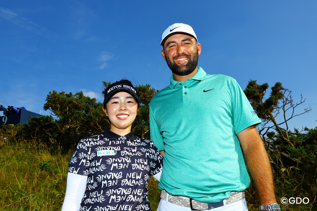 山下美夢有が全英会場でPGAツアー選手と“共演”「キュンキュンしました」