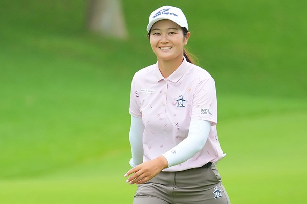 妹の朗報も週末への力に。首位をキープした神谷そら(Yoshimasa Nakano/JLPGA via Getty Images)