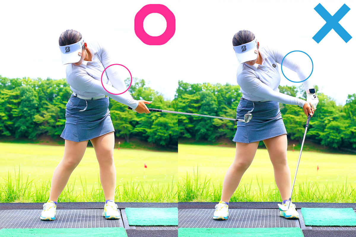 「ボールを運ぶ」感覚はコレ！ “フェースに乗る”ってこういうことか アイアンのインパクト術／千田萌花