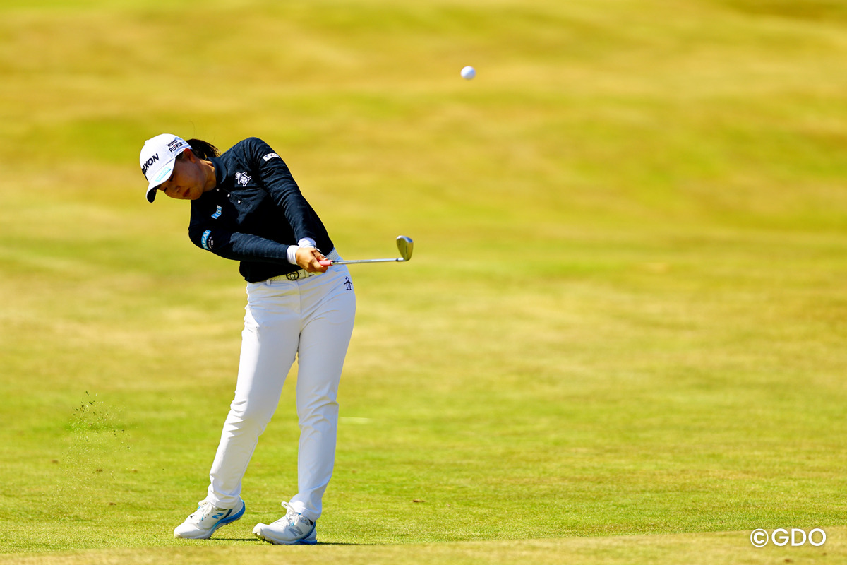 アイアンショットを放つ 2026年 ISPS Handa スコットランド女子オープン 初日 竹田麗央