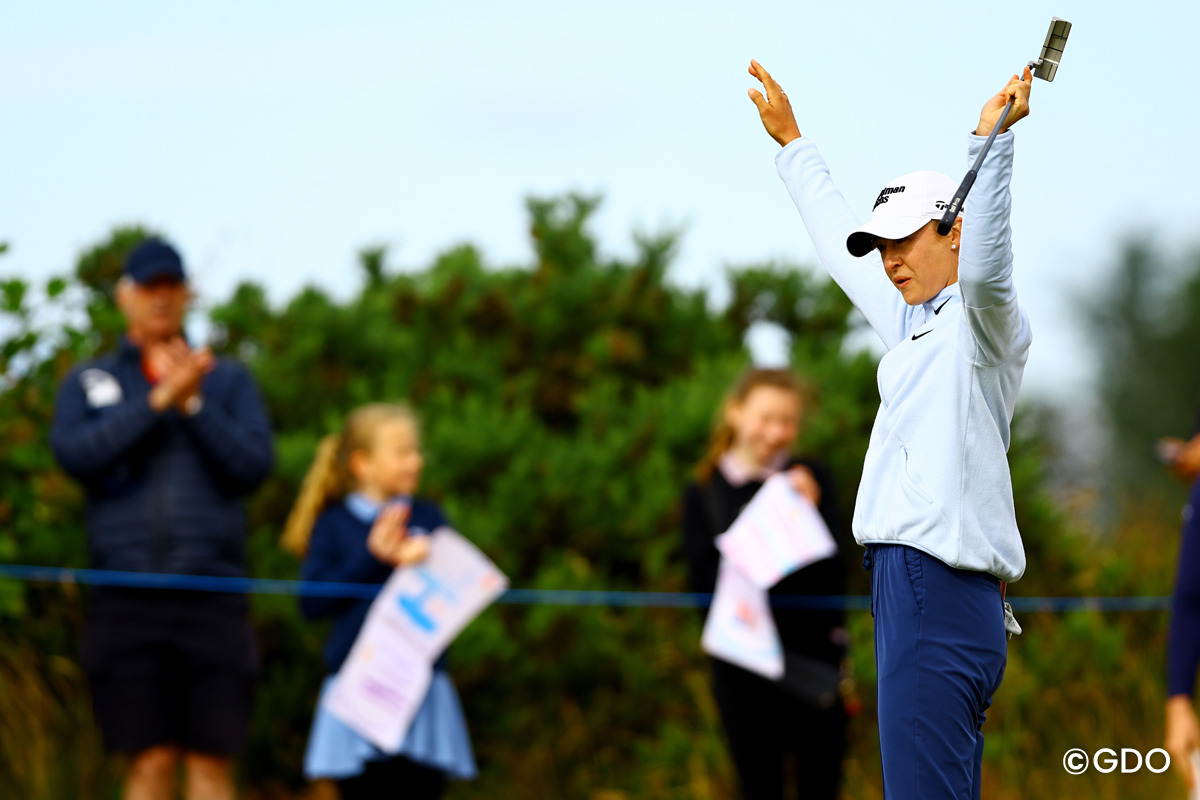 長いパットをねじ込んだ 2026年 ISPS Handa スコットランド女子オープン 初日 ネリー・コルダ