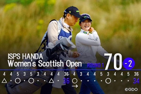 2026年 ISPS Handa スコットランド女子オープン 初日 原英莉花 笑みも浮かんだ18ホール