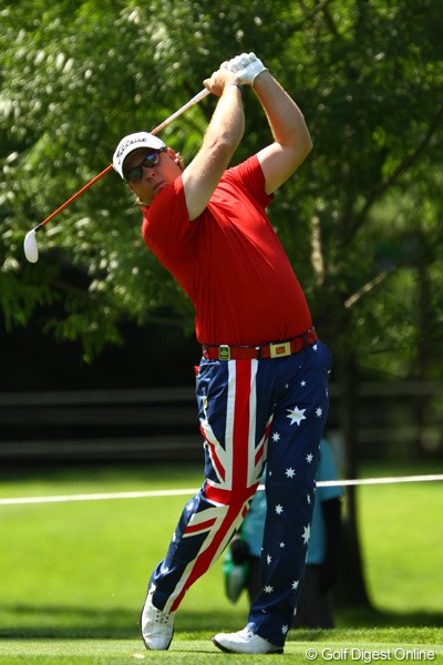 2011年 サン・クロレラ クラシック 最終日 K.バーンズ 今日はオーストラリア国旗柄のパンツでした。4位タイ