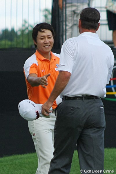 2011年 WGCブリヂストンインビテーショナル 初日 キム・キョンテ 好発進したキム・キョンテ。今大会は「トップ10入りが目標！」