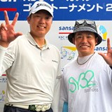 元プロ野球選手のキャディと出水田大二郎が3アンダー 金曜日は名球会打者がリポーターに