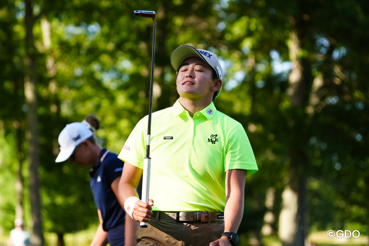 パッティングがなかなか決まらず「72」でも表情は明るい 2026年 FM選手権 3日目 岩井明愛