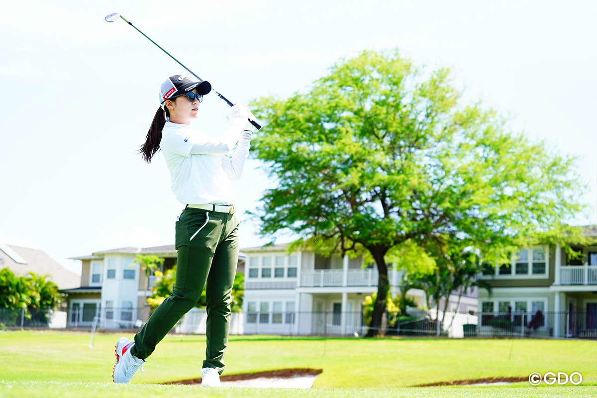 ハワイで事前練習を開始した 2026年 ロッテ選手権 事前 西村優菜