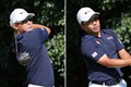 3位で大会を折り返した中島啓太（左）と比嘉一貴（JGA提供） 