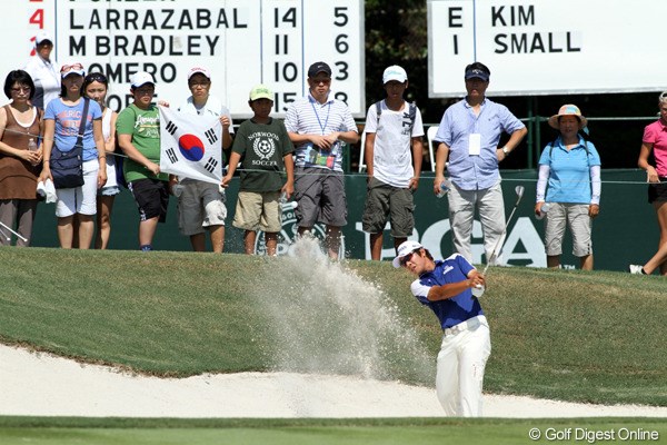 2011年 全米プロゴルフ選手権 最終日 キム・キョンテ 地元の韓国人ファンが応援に駆けつけた。59位タイでフィニッシュ。来年は米ツアーが主戦場か？