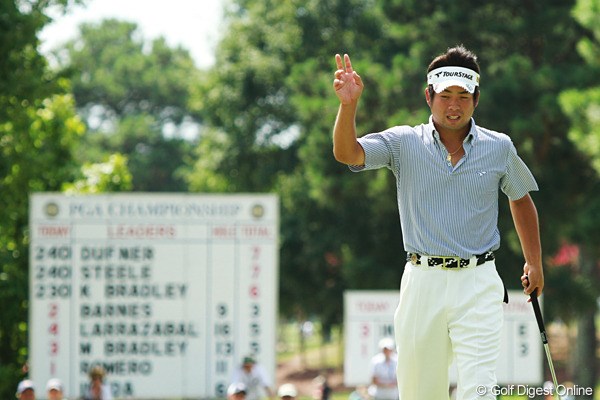 2011年 全米プロゴルフ選手権 最終日 池田勇太 前半6バーディとして貯金を作ったが、後半に使い果たしてホールアウト。アウト・インの難易度の差がそのままスコアに出てしまった