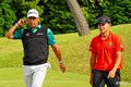 松山英樹は自らのアマ予選会を突破した長崎煌心と一緒に練習ラウンド