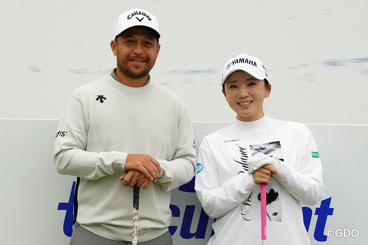 有村智恵はザンダー・シャウフェレとプロアマ戦を回った 2026年 ベイカレントクラシック Presented by レクサス 事前 有村智恵
