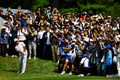 前半16番でグリーン左からアプローチ