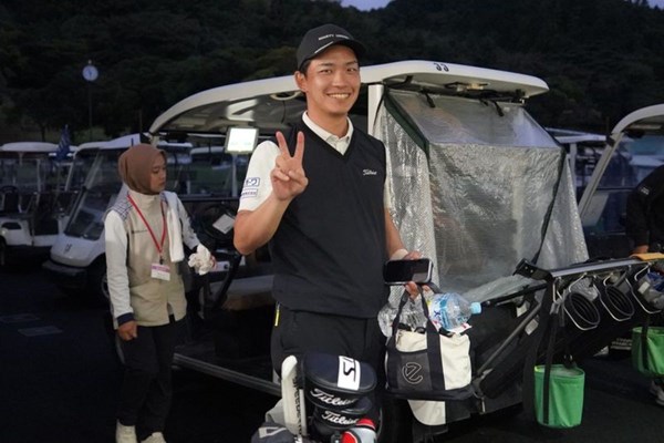 2026年 ジャパンクリエイトチャレンジ in 福岡雷山 初日 峰澤碩志 未勝利の峰澤碩志が暫定首位につけた（提供：JGTO）