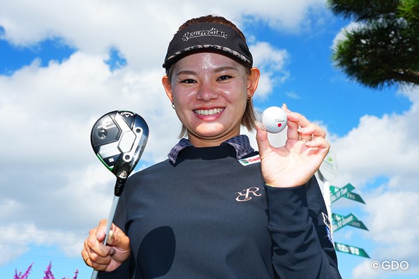 2026年 NOBUTAGROUPマスターズGCレディース 初日 森井あやめ 人生初のホールインワンを決めた（提供写真）