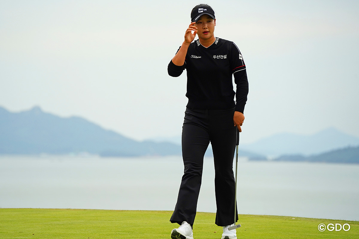 178cmの長身からビッグドライブを繰り出す 2026年 BMW女子選手権 2日目 キム・ミンソル