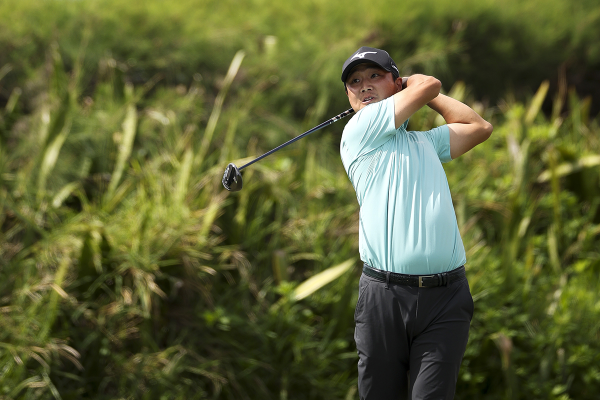 首位ターンを決めた平田憲聖（James Gilbert/Getty Images） 2026年 バターフィールド バミューダ選手権 2日目 平田憲聖