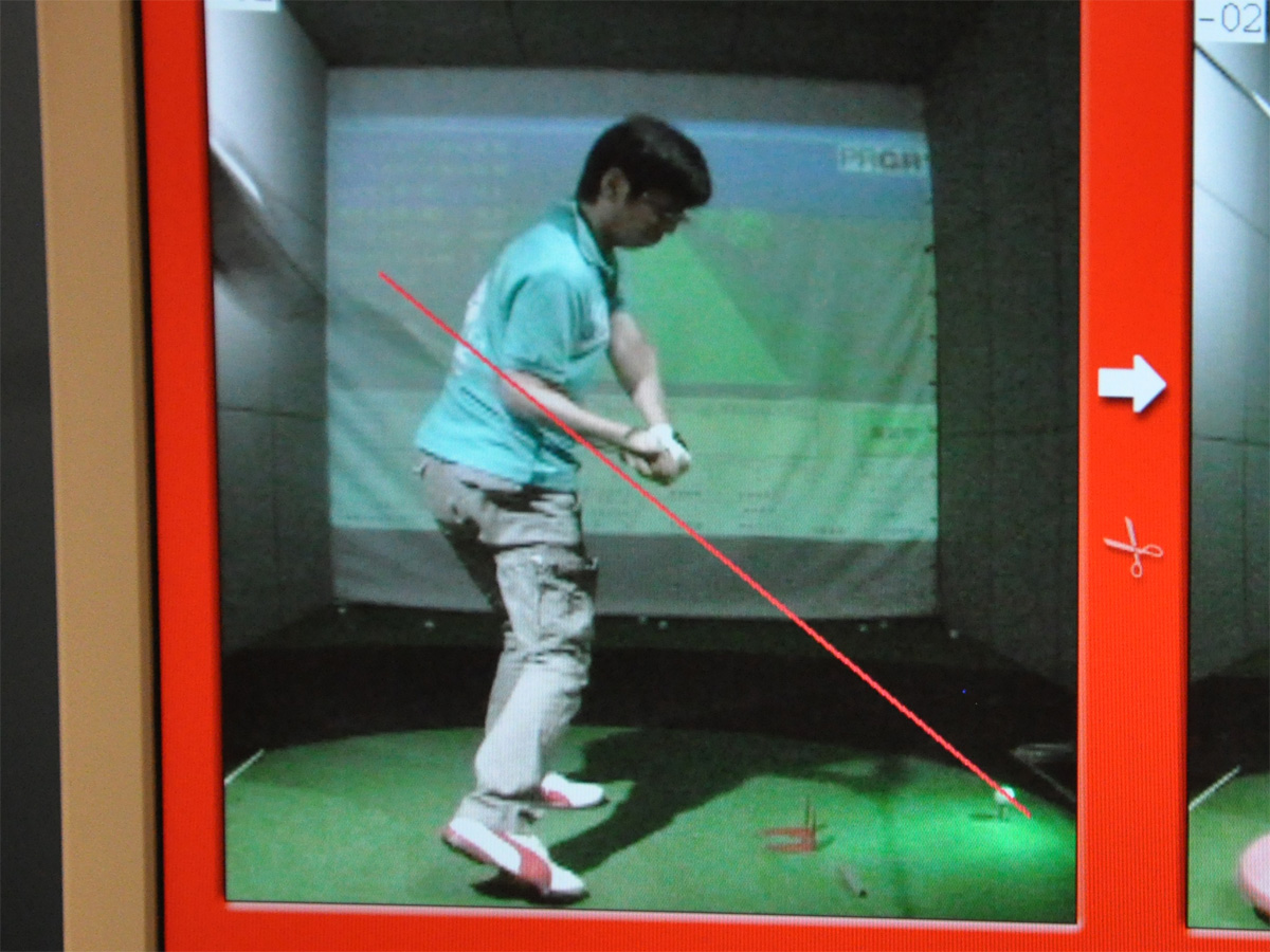 鈴木さんダウンスイング受講前 