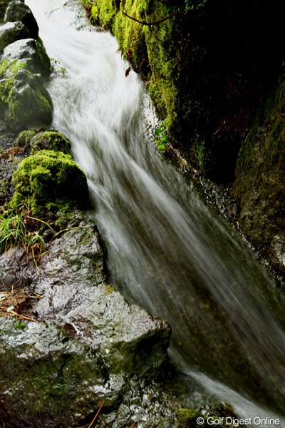 2011年 フジサンケイクラシック 2日目  水流 コースの各所に自然の川が。
