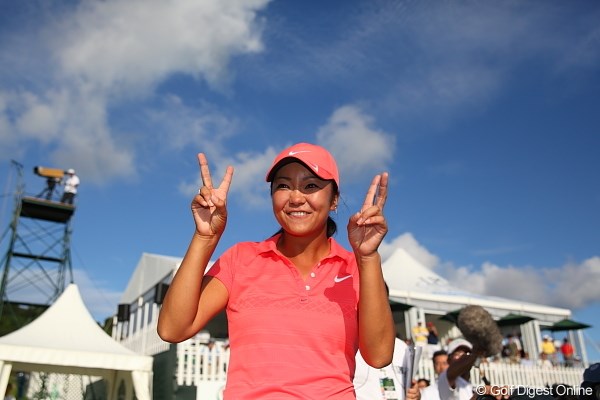 2011年 日本女子プロゴルフ選手権大会コニカミノルタ杯 最終日 三塚優子 泣いたと思ったらすぐ笑った