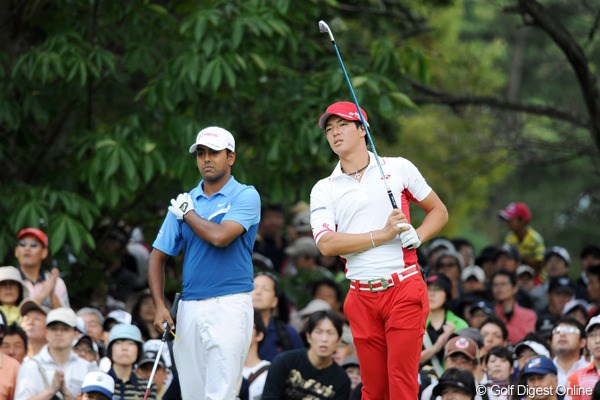 2011年 アジアパシフィックオープンゴルフチャンピオンシップパナソニックオープン 最終日 石川遼＆アニルバン・ラヒリ 石川遼は最終日、同じくパナソニックと契約中のアニルバン・ラヒリと同組となったが、2人とも34位タイに
