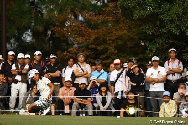 2011年 日本女子オープンゴルフ選手権競技 3日目 宮里藍 16番バーディパットは惜しくも入らず・・・。