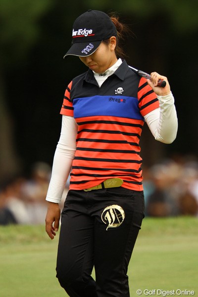2011年 日本女子オープンゴルフ選手権競技 最終日 笠りつ子 18番のパーパット、本当に惜しかった！少し悔し涙も。