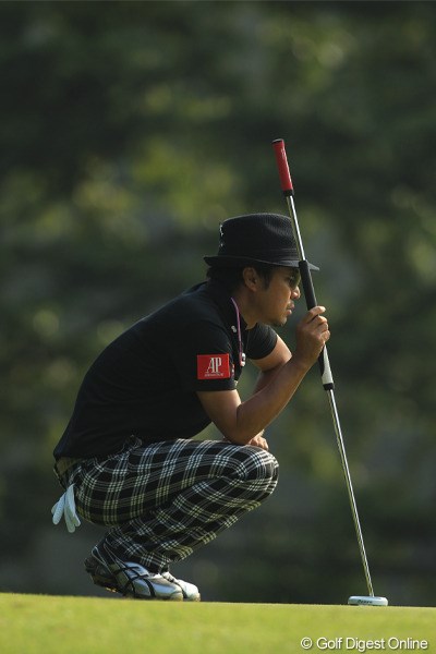 2011年 日本オープンゴルフ選手権競技 2日目 片山晋呉 13Hグリーン。今日も+2とスコアを落としてしまった。最近パッとしないです。