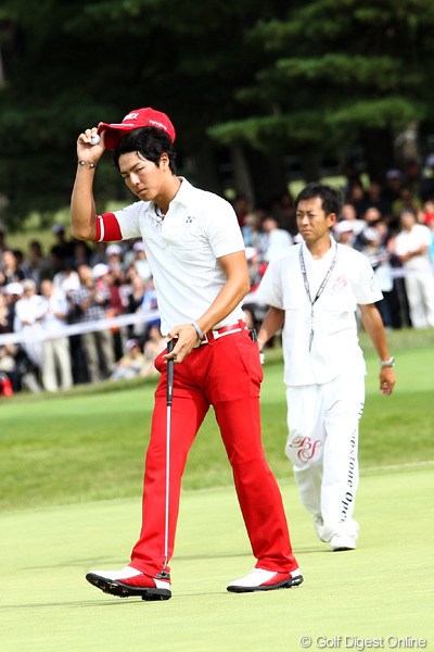 2011年 ブリヂストンオープンゴルフトーナメント  最終日 石川遼 手痛いミスが響き、石川遼は優勝争いに加わることができなかった