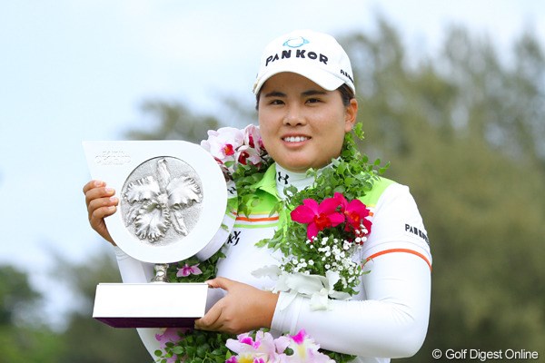 2012年 ダイキンオーキッドレディスゴルフトーナメント 事前 朴仁妃 昨年の大会では、朴仁妃が「66」をマークし逆転勝利を飾った。