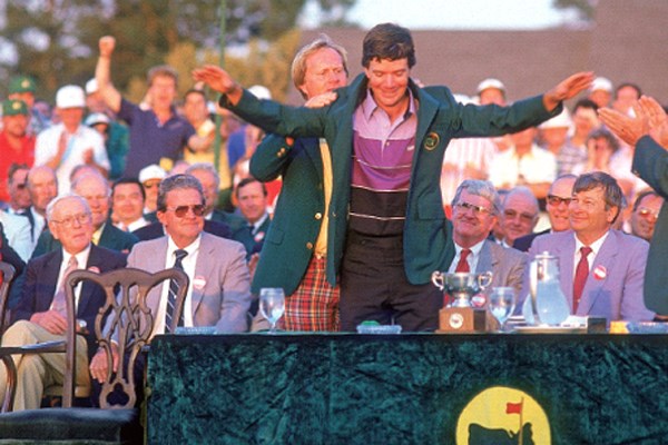 1987年に劇的なチップインで優勝を果たしたラリー・マイズ。しかし、彼の最高の思い出は、この年のことではないという（Getty Images）