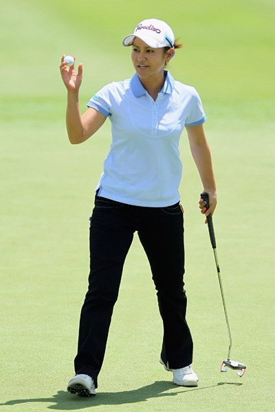 2012年 LPGAロッテ選手権 2日目 宮里藍 今季開幕から好調の宮里藍が日本勢を引っ張り首位で決勝ラウンドへ（Jeff Gross/Getty Images）