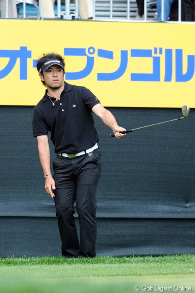 2012年 つるやオープンゴルフトーナメント 3日目 河瀬賢史 藤田に言わせると、「黒で締めたのが良かったのでは？いつもヘンに派手なんで」という河瀬賢史
