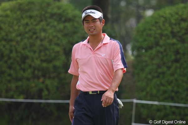 プロアマ戦で笑顔を見せる池田勇太。試合巧者ぶりを発揮すれば、もちろん優勝候補だ