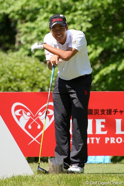 リラックスした表情の中にも、気持ちは必勝モードで臨んでいる松山英樹