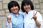 2012年 ヨネックスレディスゴルフトーナメント 初日 永井花奈（左）＆キャディさん