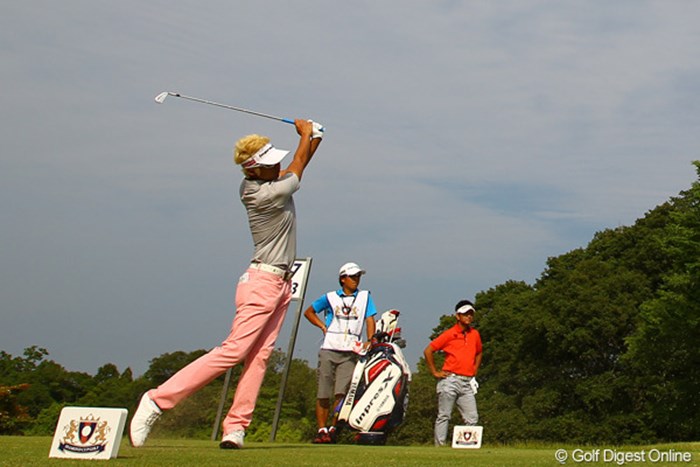 最終組での藤田寛之とのラウンドを楽しんだジェイ・チョイ。 2012年 ダイヤモンドカップゴルフ 3日目 ジェイ・チョイ