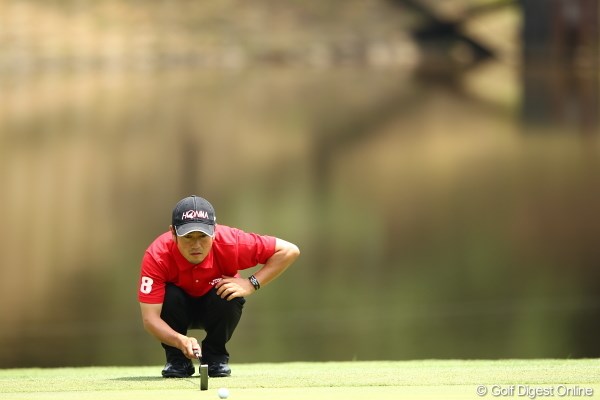 2012年 日本ゴルフツアー選手権 Citibank Cup Shishido Hills 2日目 上平栄道 心配された体調不良は回復。この日は5つのバーディを奪って暫定5位タイに浮上した
