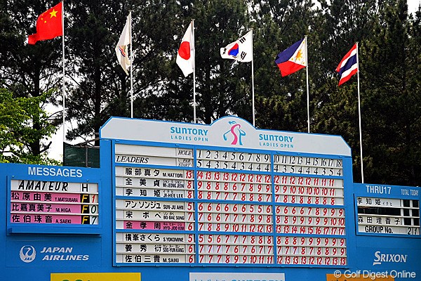 2012年 サントリーレディスオープンゴルフトーナメント 最終日  スコアボード