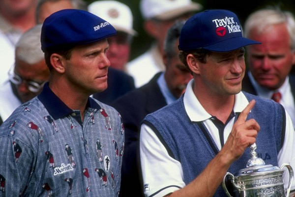 1998年全米オープン最終日／左：ペイン・スチュアート、右：リー・ジャンセン（Craig Jones/Getty Images）