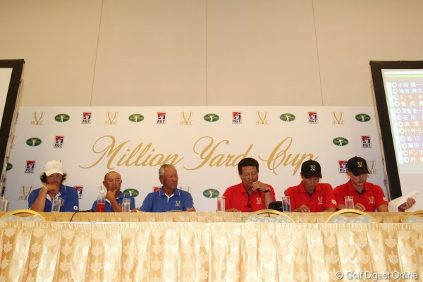 2012年 ミリオンヤードカップ 2日目 共同会見に出席した両チーム