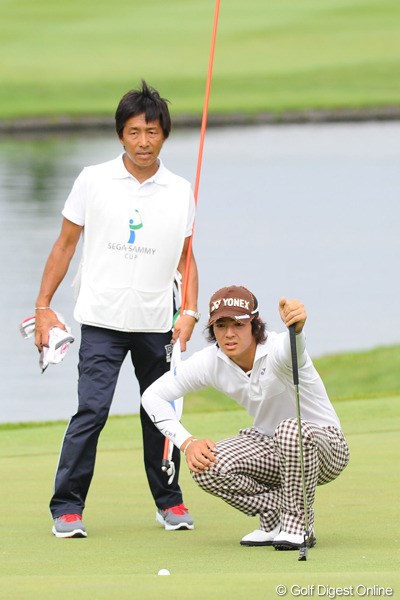 2012年 長嶋茂雄 INVITATIONAL セガサミーカップゴルフトーナメント 初日 石川遼＆佐々木孝則コーチ